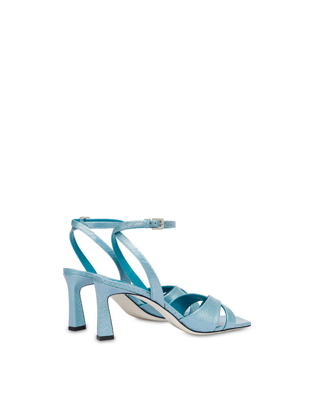 Pollini Sandali Con Stampa Pitone Iridescente Cote D'azur Pool Consegna Veloce