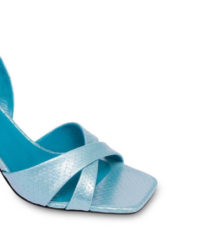 Pollini Sandali Con Stampa Pitone Iridescente Cote D'azur Pool Consegna Veloce