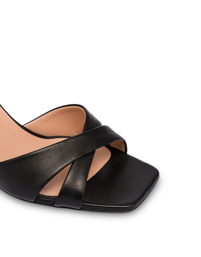 Pollini Sandali In Nappa Cote D'azur Nero Promozione Limitata