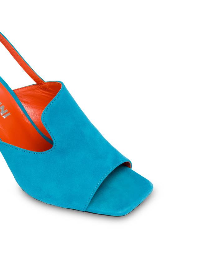 Pollini Mules Slingback In Camoscio Wave Pool Presa