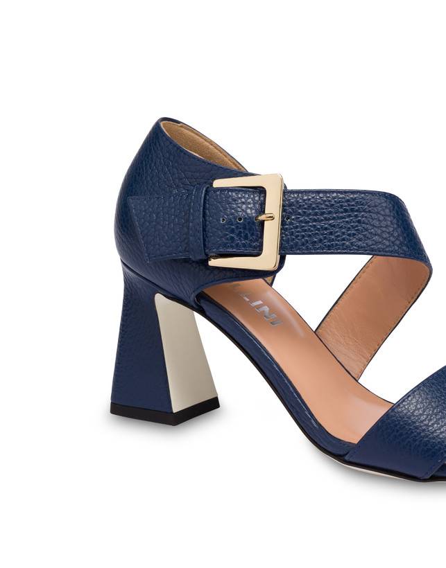 Pollini Sandali In Vitello Con Fibbia Ethos Navy Online