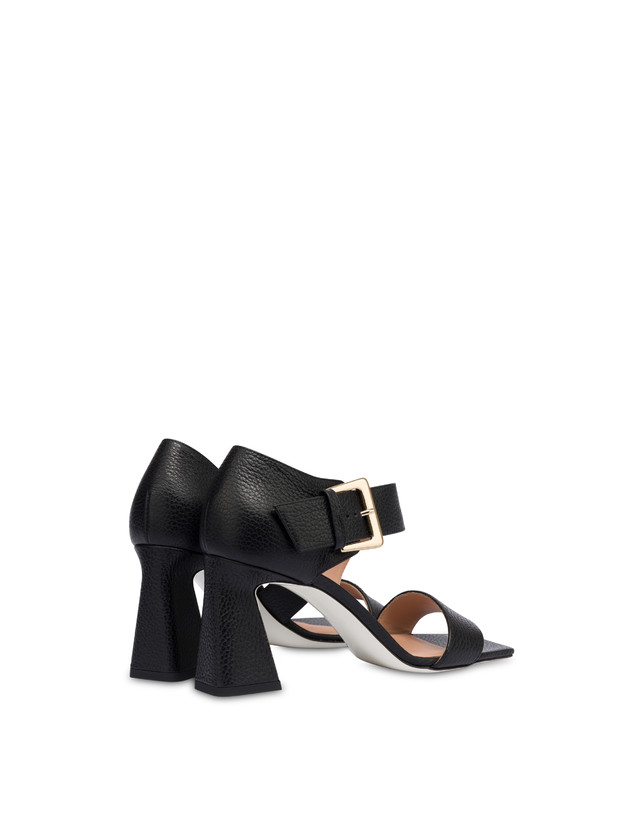 Pollini Sandali In Vitello Con Fibbia Ethos Nero Outlet