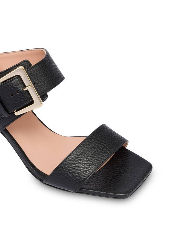 Pollini Sandali In Vitello Con Fibbia Ethos Nero Outlet