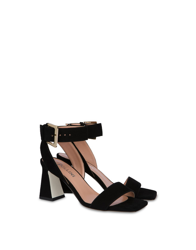 Pollini Sandali In Camoscio Nina Nero In Vendita