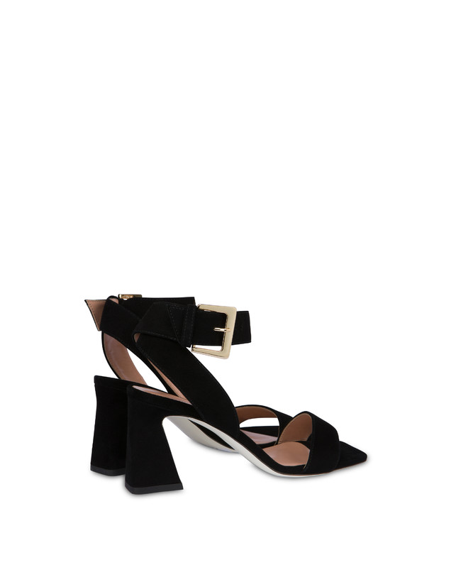 Pollini Sandali In Camoscio Nina Nero In Vendita