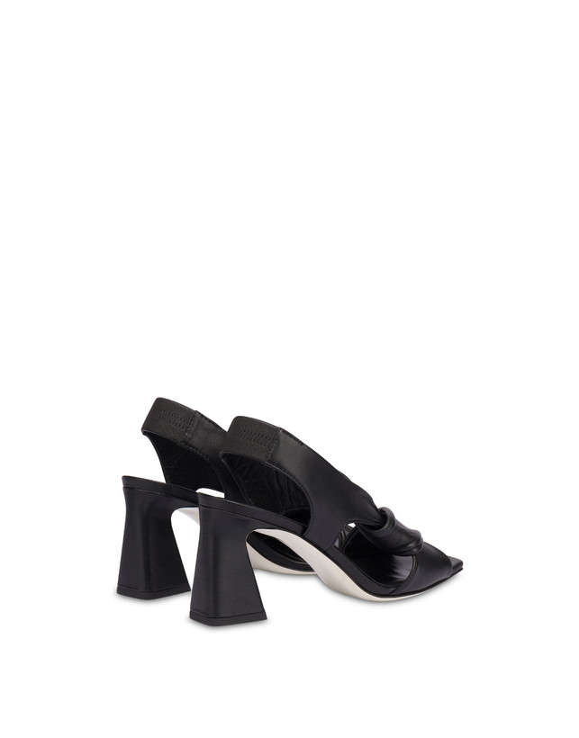 Pollini Sandali In Nappa Oasis Nero Saldi Di Fabbrica