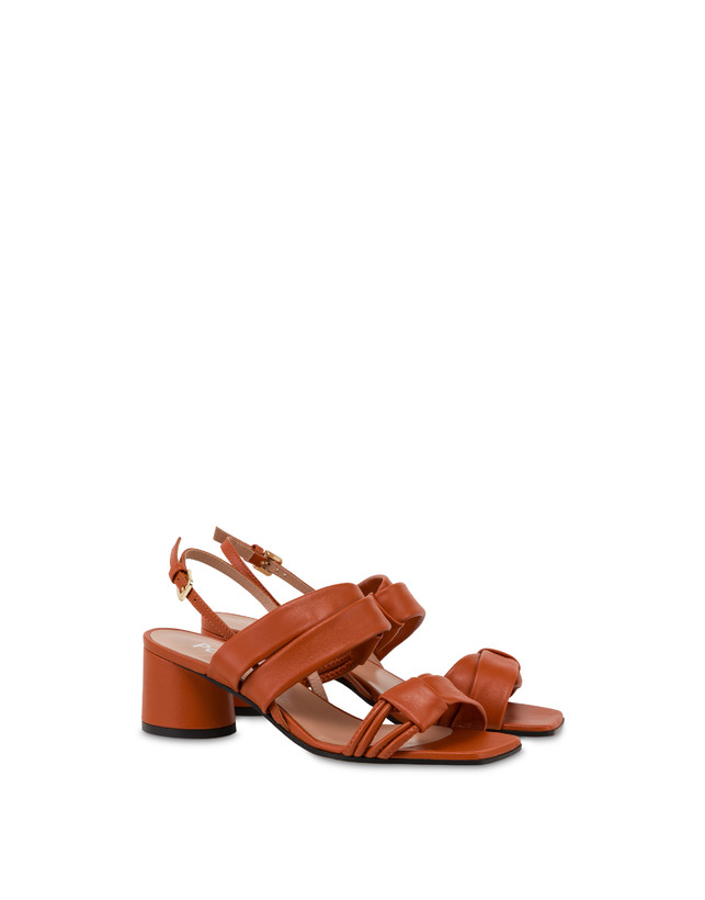 Pollini Sandali In Nappa Lady Tie Wood Italia