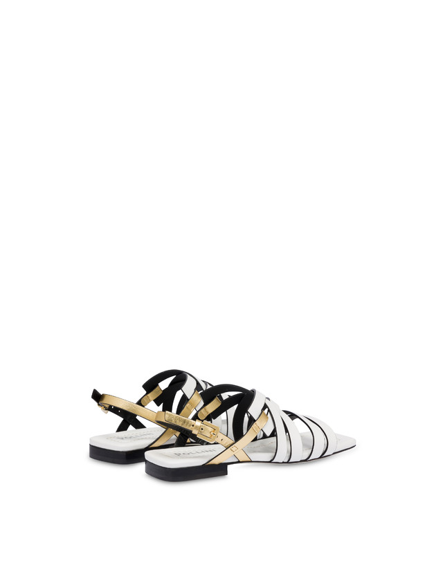 Pollini Sandali Flat Incontri Bianco/oro Negozi Online