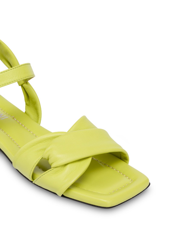 Pollini Sandali Flat In Nappa Oasis Apple Shopping Online