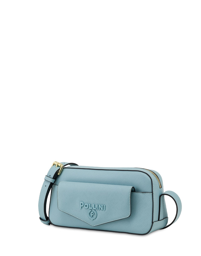 Pollini Borsa A Tracolla Con Maxi Lettering Safari Sky Outlet
