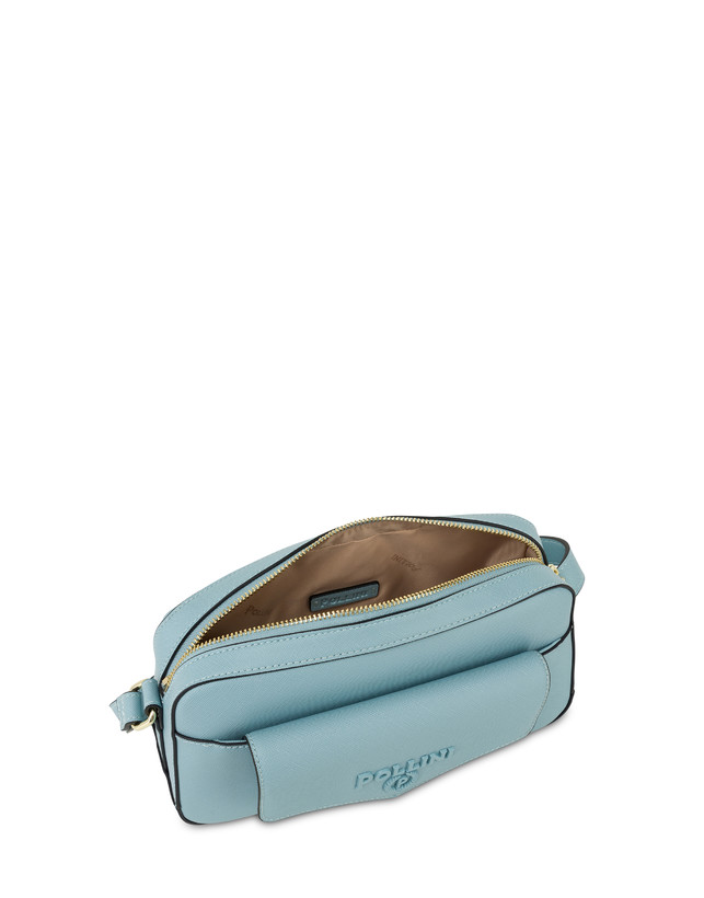 Pollini Borsa A Tracolla Con Maxi Lettering Safari Sky Outlet