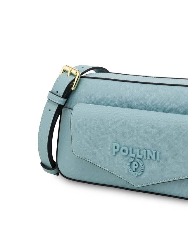 Pollini Borsa A Tracolla Con Maxi Lettering Safari Sky Outlet