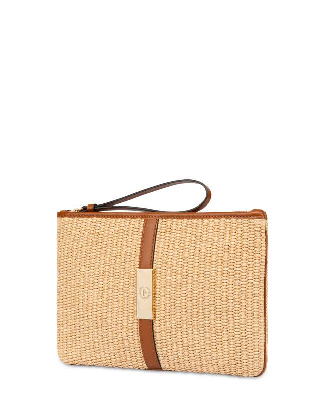 Pollini Pochette In Paglia Essence Sabbia In Vendita