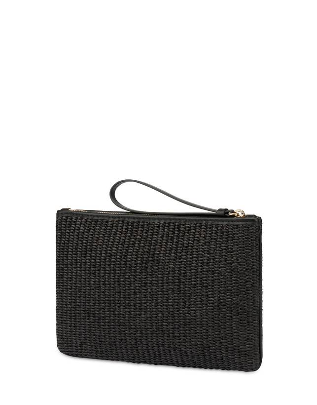 Pollini Pochette In Paglia Essence Nero Saldi