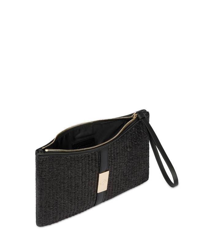 Pollini Pochette In Paglia Essence Nero Saldi