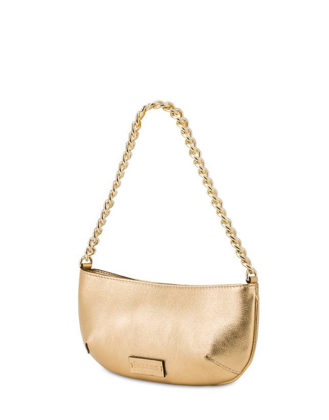 Pollini Pochette Mail In Vitello Laminato Oro Qualità Garantita