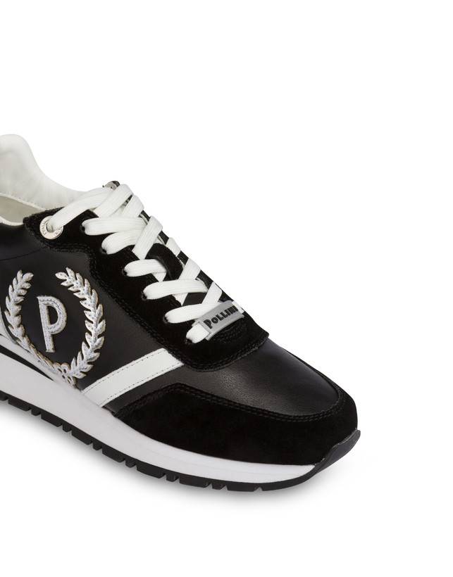 Pollini Sneakers Con Dettagli Laminati Speedy Nero/nero/bianco/argento Vendite Flash