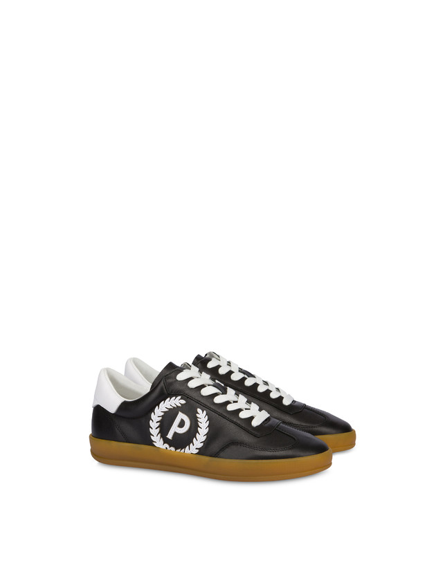 Pollini Sneakers In Pelle Venus Nero In Saldo