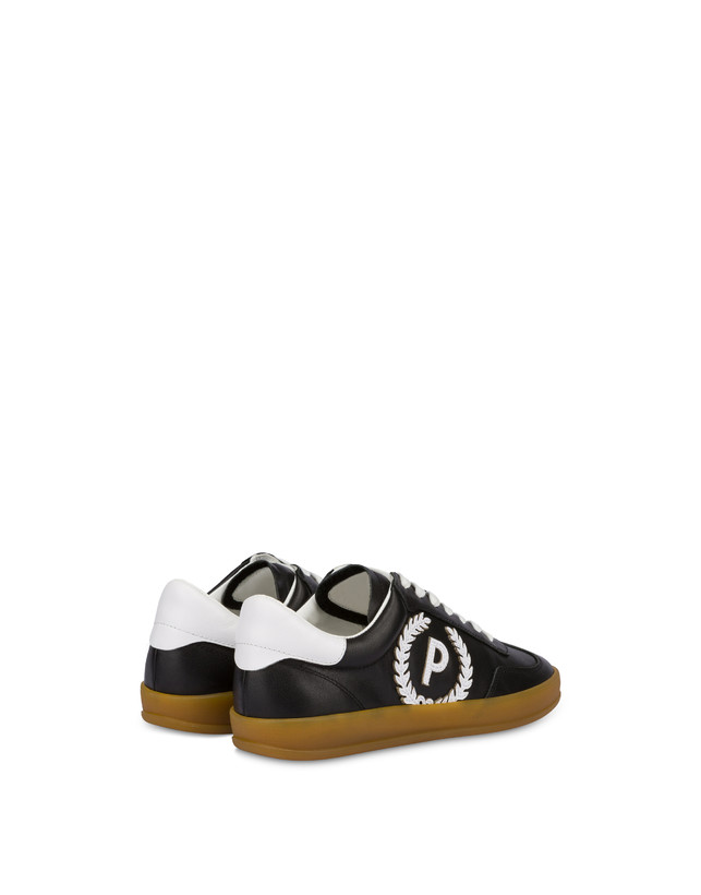 Pollini Sneakers In Pelle Venus Nero In Saldo