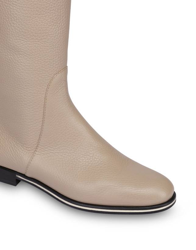 Pollini Stivale Flat In Vitello Core Avorio 2025