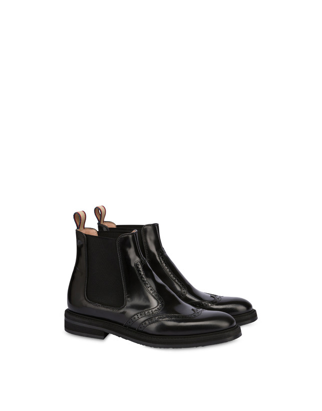 Pollini Beatles In Vitello Abrasivato Mannish Nero Promozione