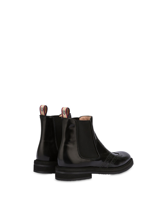 Pollini Beatles In Vitello Abrasivato Mannish Nero Promozione
