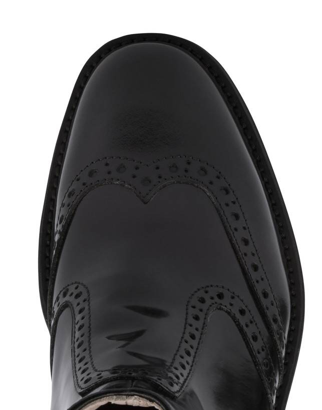 Pollini Beatles In Vitello Abrasivato Mannish Nero Promozione