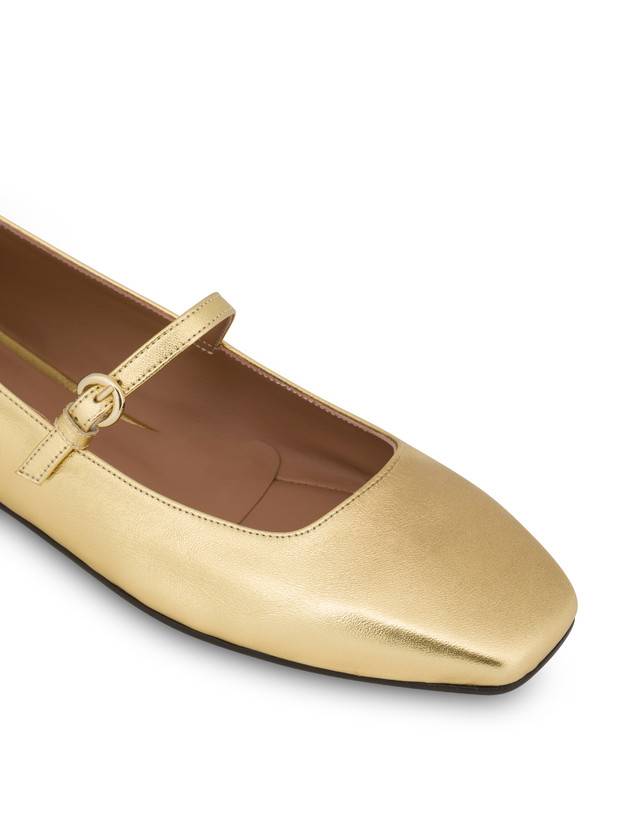 Pollini Ballerine In Nappa Laminata Nina Oro Fino Al -60%
