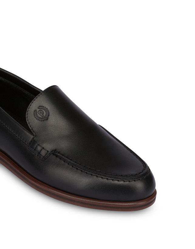 Pollini Mocassini In Vitello Oxford Nero Shopping Online