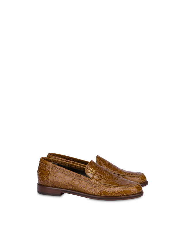 Pollini Mocassini In Vitello Stampa Cocco Oxford Affare Del Giorno