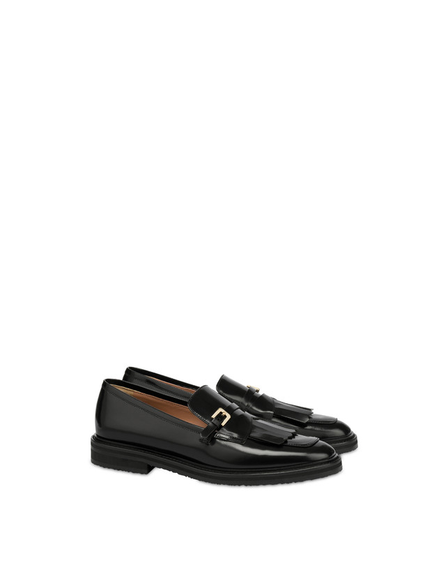 Pollini Mocassini In Vitello Abrasivato Camber Sand Nero Sottocosto