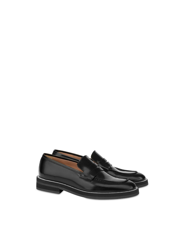 Pollini Mocassini In Vitello Abrasivato Mannish Bling Bling Nero/strass Negozio online di fabbrica