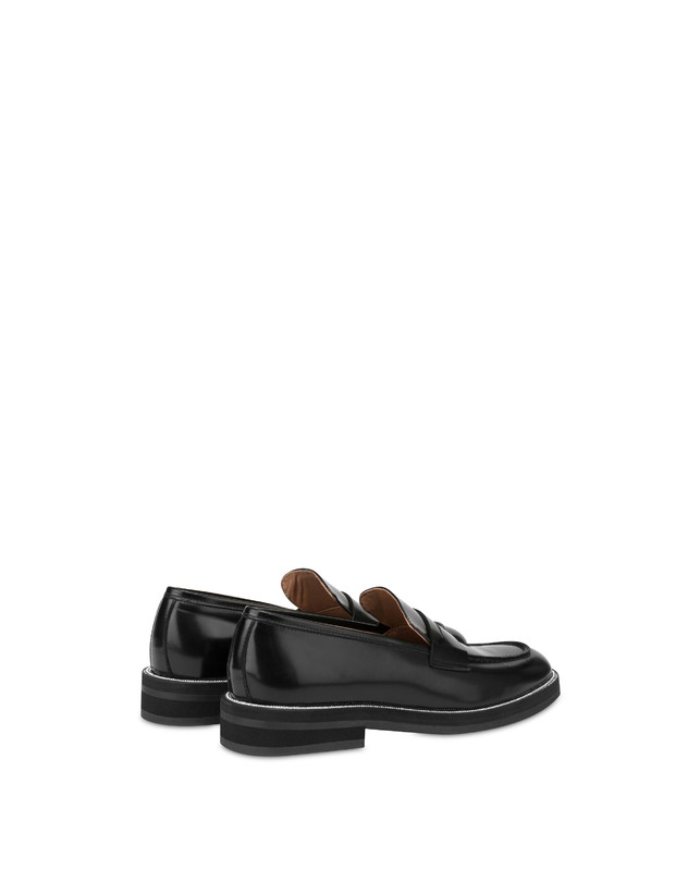 Pollini Mocassini In Vitello Abrasivato Mannish Bling Bling Nero/strass Negozio online di fabbrica