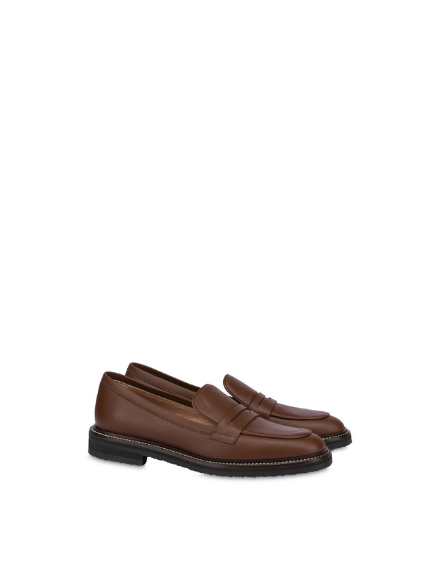 Pollini Mocassini In Vitello Artisan Touch Legno/legno Novità