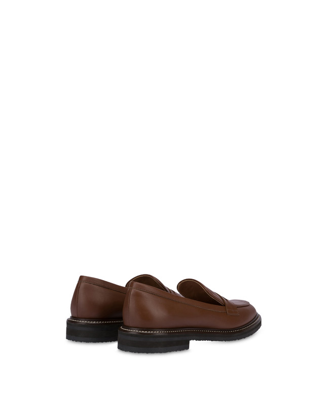 Pollini Mocassini In Vitello Artisan Touch Legno/legno Novità