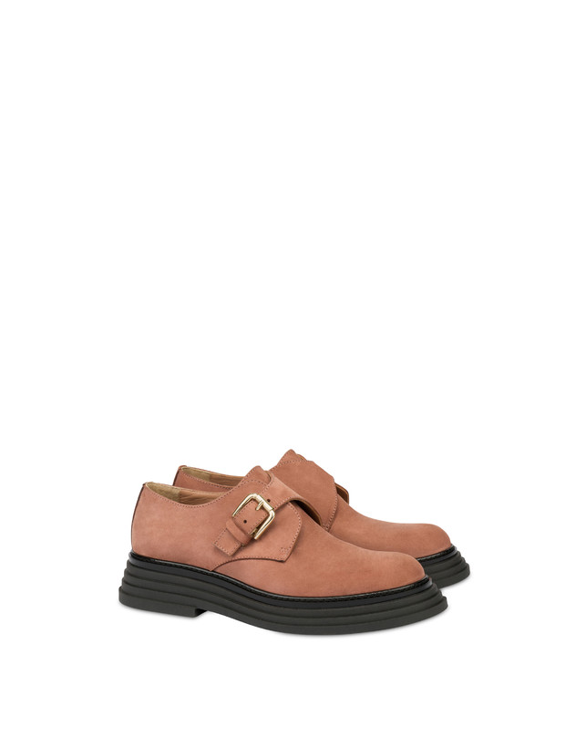 Pollini Monk Strap In Nabuk Stairway Antico Outlet