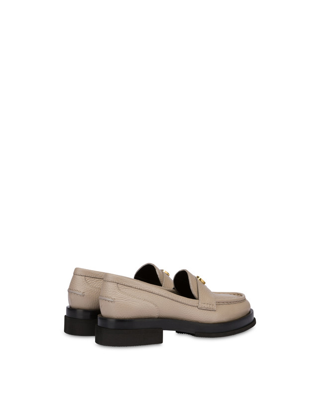 Pollini Mocassini Penny In Vitello Stampa Alce Code Avorio Offerte