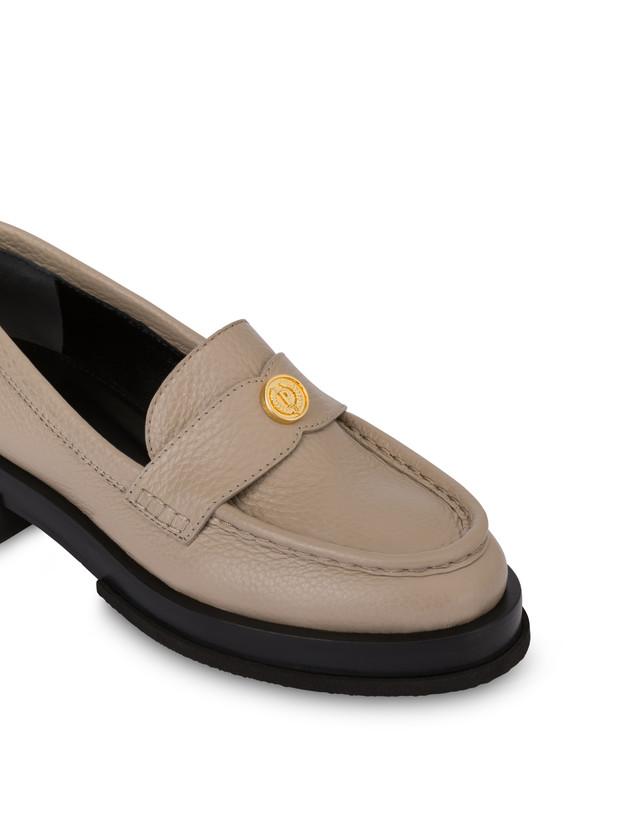 Pollini Mocassini Penny In Vitello Stampa Alce Code Avorio Offerte