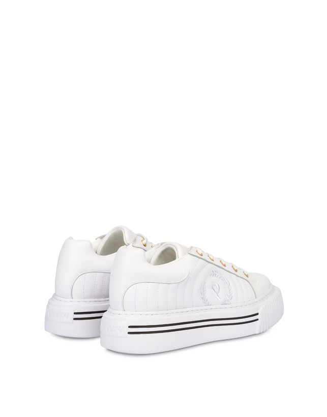 Pollini Sneakers In Vitello Doona Bianco Vendite Flash
