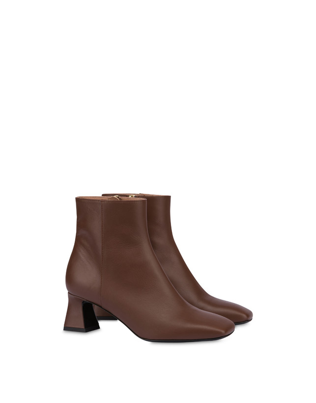 Pollini Stivaletti In Nappa Nina Legno Italy