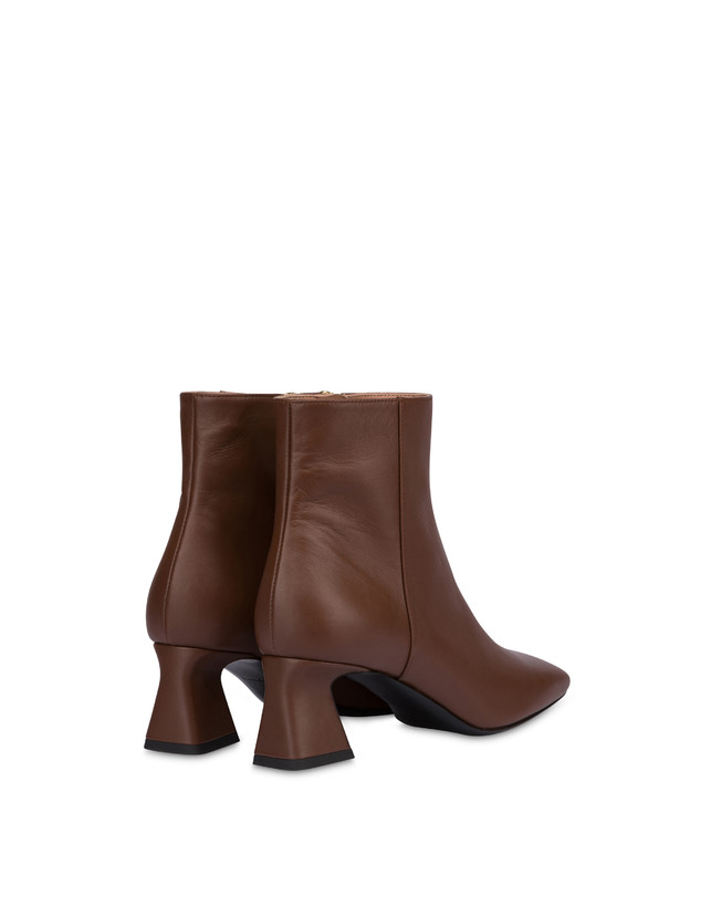 Pollini Stivaletti In Nappa Nina Legno Italy