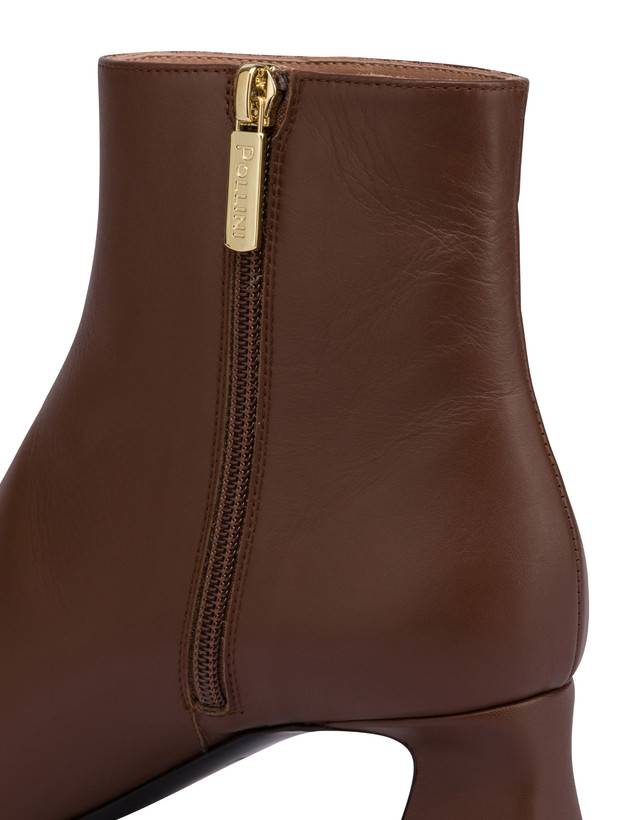 Pollini Stivaletti In Nappa Nina Legno Italy