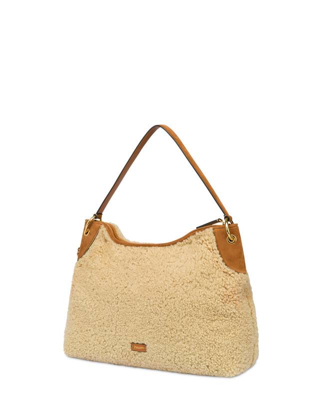 Pollini Hobo Bag In Montone E Crosta Anjia Pezzi Unici