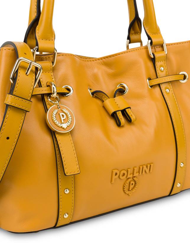 Pollini Piccola Borsa In Nappa Serena Mostarda/mostarda Novità