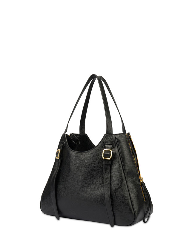 Pollini Shopper In Vitello Bottalato Rider Presa