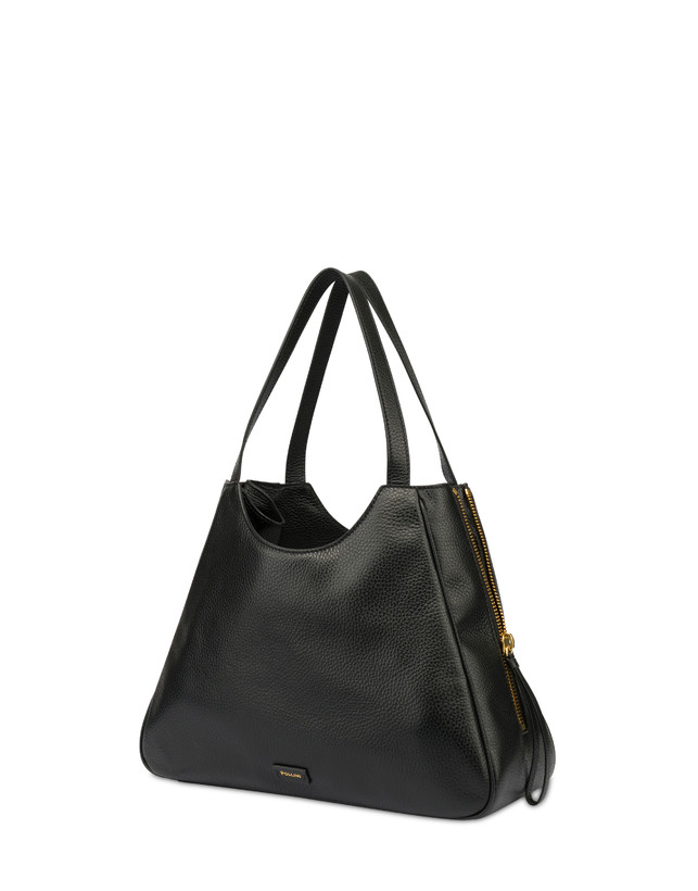 Pollini Shopper In Vitello Bottalato Rider Presa