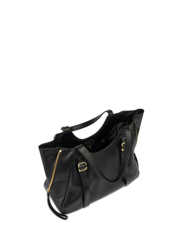 Pollini Shopper In Vitello Bottalato Rider Presa