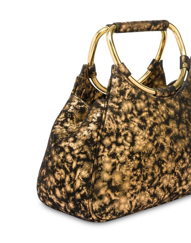Pollini Clutch In Camoscio Effetto Dorato Armour Outlet