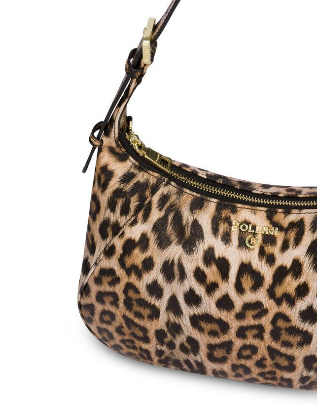 Pollini Hobo Bag Stampa Leopardata Nina Leopardo Nuova