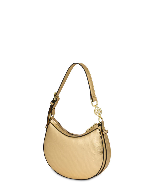 Pollini Mini Hobo Bag Laminata Ibis Oro Moda